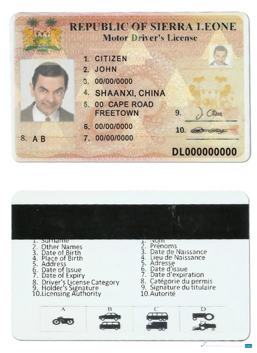 download Sierra Leone driving license